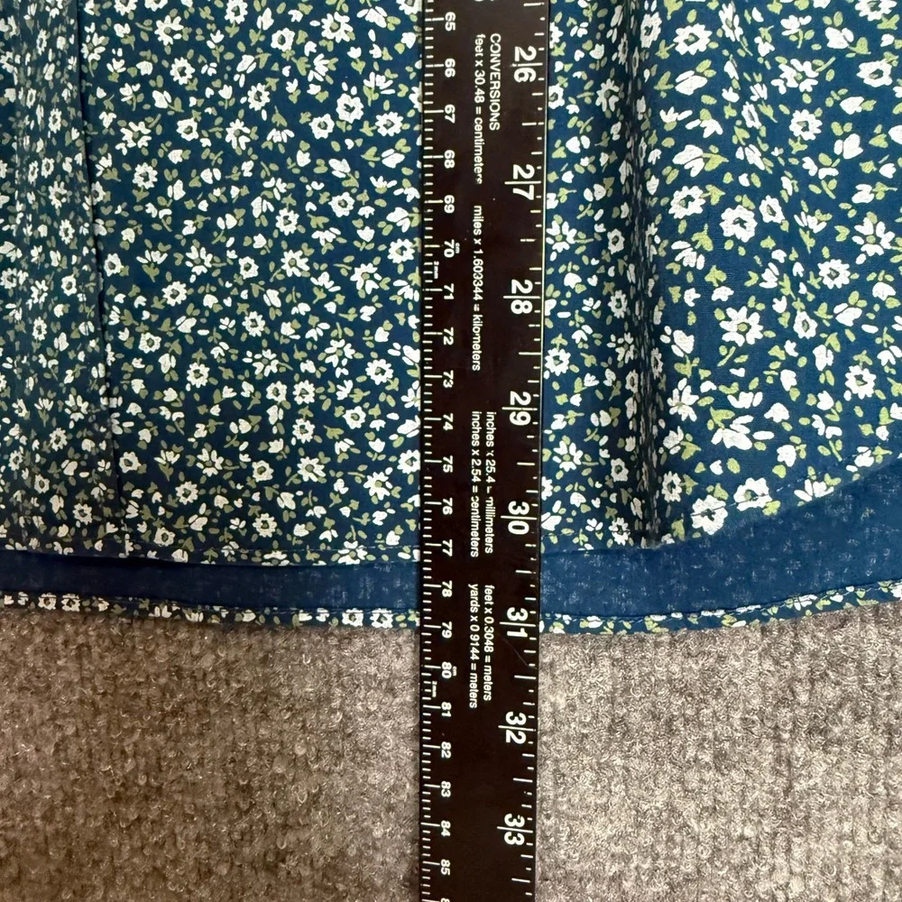 J‎ Crew Flex Washed Shirt Mens XXL Teal Blue Floral Slim Fit Button Down BT240